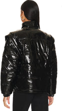 Load image into Gallery viewer, Faux Leather Snap Off Sleeve  Puffer Jacket
