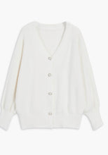 Load image into Gallery viewer, Pearl Button Oversized Cardigan
