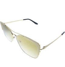 Load image into Gallery viewer, Gold Metal Rectangle Sunglasses Gold Mirror Lens
