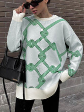 Load image into Gallery viewer, Green Zigzag Sweater
