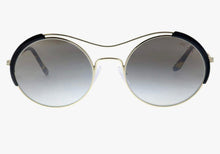 Load image into Gallery viewer, Pale Gold/Black Metal Oval Sunglasses

