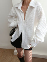 Load image into Gallery viewer, Cable Knit Oversized Shirt
