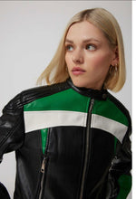 Load image into Gallery viewer, Vegan Leather Moto Jacket
