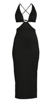 Load image into Gallery viewer, Open Back Cutout Midi Dress
