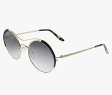 Load image into Gallery viewer, Pale Gold/Black Metal Oval Sunglasses
