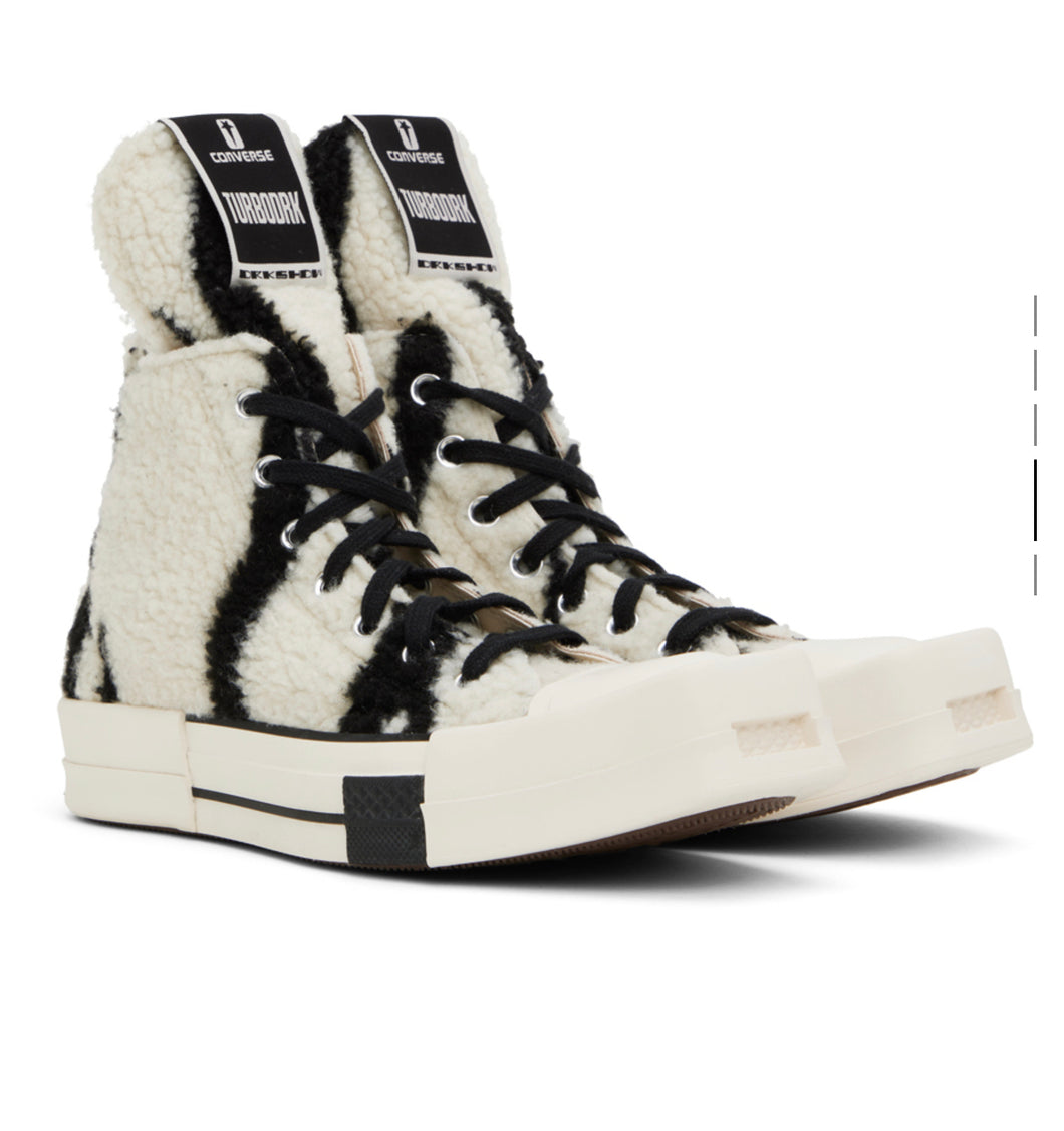 Black And White  Rick Owens Turbodrk x Converse Sneakers