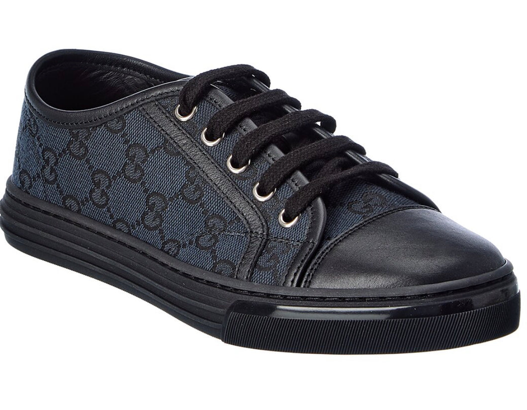 GG Canvas And Leather Sneaker