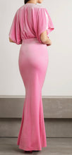 Load image into Gallery viewer, Obie Belted Stretch-Velvet Maxi Dress
