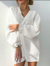 Load image into Gallery viewer, Pearl Button Oversized Cardigan
