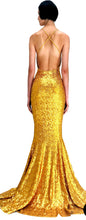 Load image into Gallery viewer, SEQUIN LOW BACK GOWN
