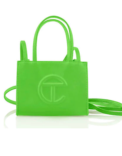 Small Highlighter Green Shopping Bag