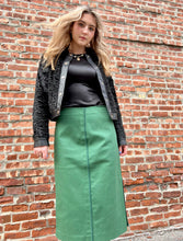 Load image into Gallery viewer, Whipstitch Trim Knee-Length Skirt
