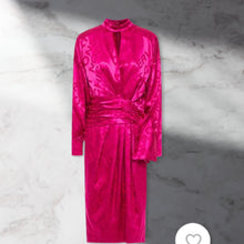 Load image into Gallery viewer, Draped Satin-Jaquard Dress
