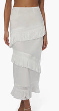 Load image into Gallery viewer, LINEN FRINGE SKIRT
