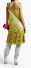Load image into Gallery viewer, Pleated Checked Organza Wrap Dress
