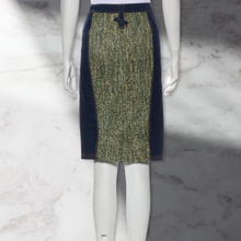 Load image into Gallery viewer, Tweed Pattern Knee-Length Skirt

