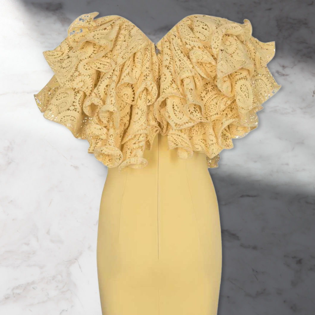 Carmen Lace-Trimmed Organic Cotton Mini Dress