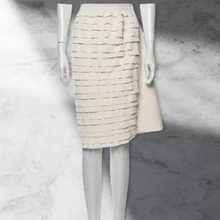Load image into Gallery viewer, Ruffle Embellishment Knee-Length Skirt
