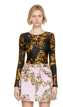Load image into Gallery viewer, Black and Gold Regalia Baroque Bodysuit
