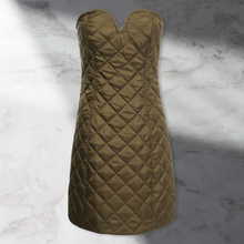 Load image into Gallery viewer, Strapless Quited Shell Mini Dress
