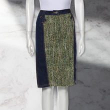 Load image into Gallery viewer, Tweed Pattern Knee-Length Skirt
